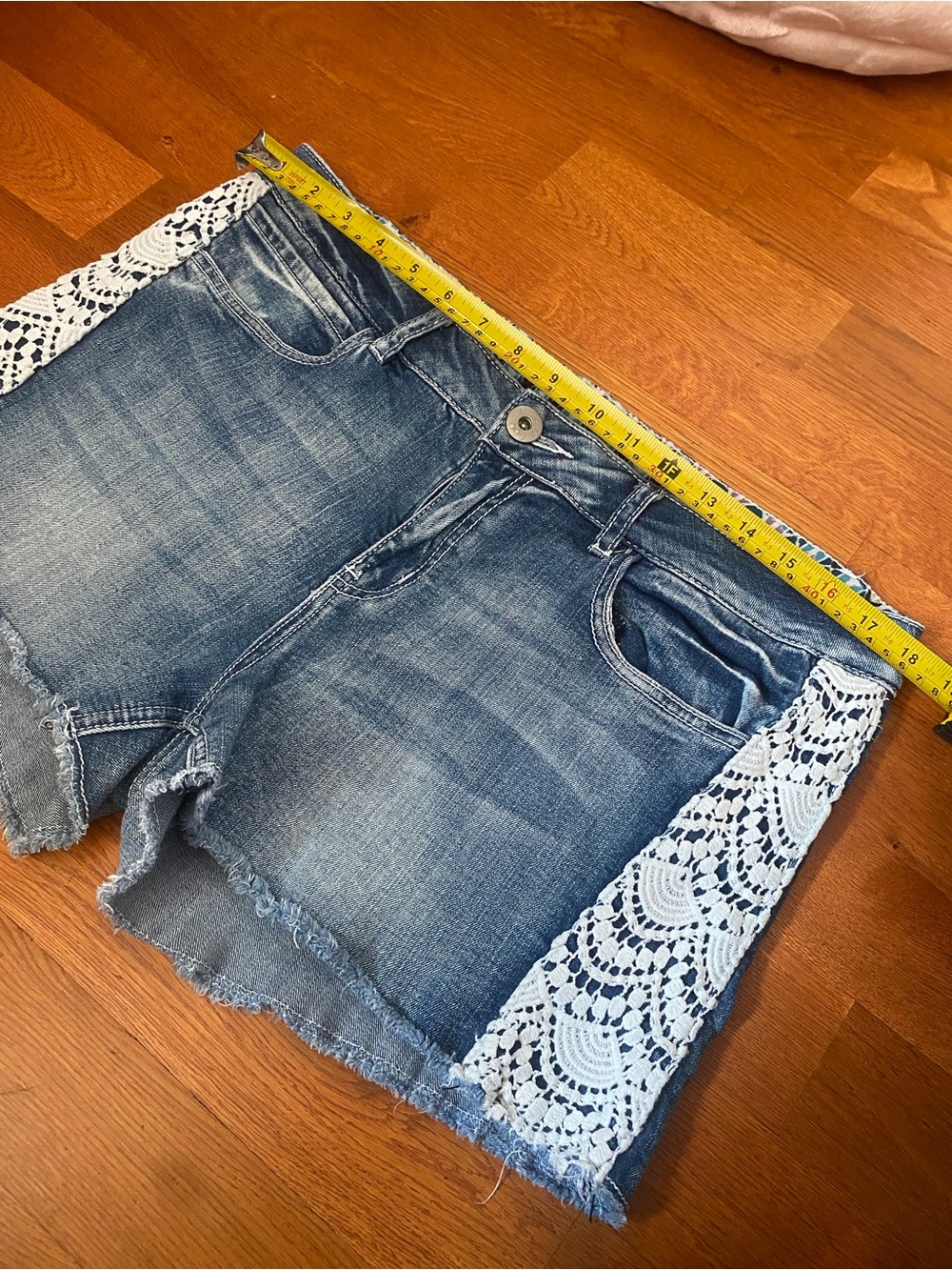 Warehouse Blue, Teal & Purple Patterned Lined Denim